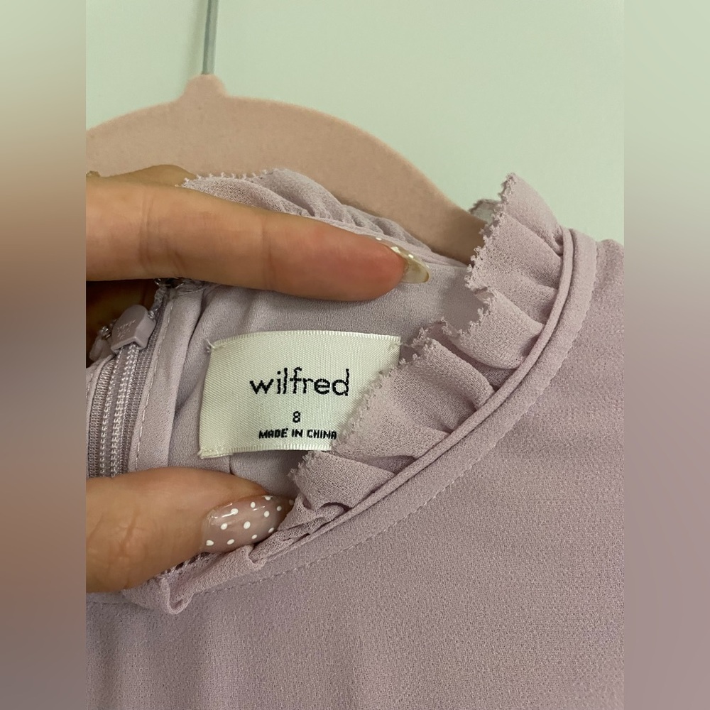 Aritzia Wilfred Swept Dress Cloudy Lilac - Picture 5 of 7
